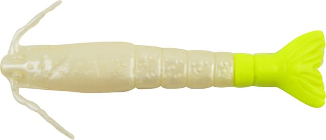 Berkley Gulp Shrimp Bait 3in. Pearl White/Chartreuse 177349