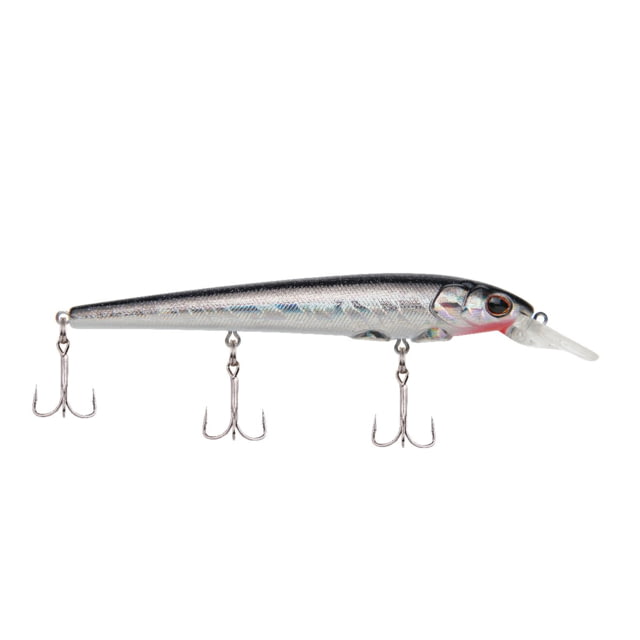 Berkley Berkley Hit Stick Hard Bait Crankbait 11 1/3 oz 4 1/2in / 11cm 3ft-6ft / 0.9m-1.8m Hook Size 8 3 Hooks Black Silver