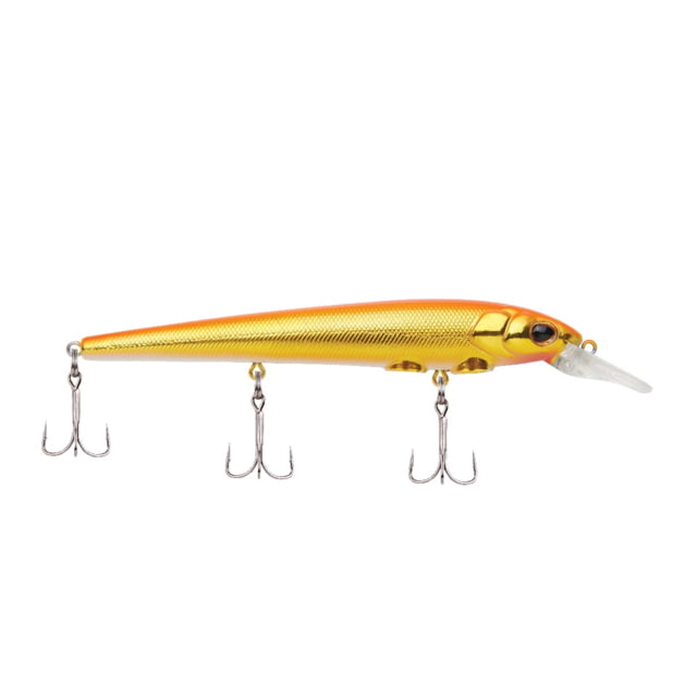 Berkley Berkley Hit Stick Hard Bait Crankbait 11 1/3 oz 4 1/2in / 11cm 3ft-6ft / 0.9m-1.8m Hook Size 8 3 Hooks Fluorescent Orange Gold
