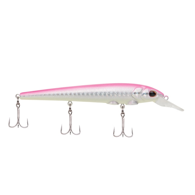 Berkley Hit Stick Hard Bait Crankbait 11 1/3 oz 4 1/2in / 11cm 3ft-6ft / 0.9m-1.8m Hook Size 8 3 Hooks Hot Pink Silver