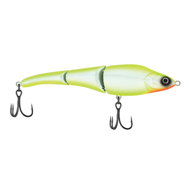 Berkley Magic Swimmer Saltwater Hard Bait Sinking Saltwater 125 3/4 oz 5in / 13cm Wake-2 1/2ft / Wake-0.8m Hook Size 4 2 Hooks Chrome/Chartreuse