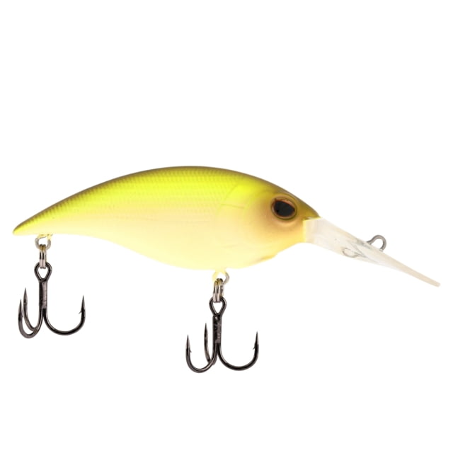 Berkley Money Badger Hard Bait Crankbait 6.25 1/3 oz 2 1/2in / 6 1/4cm 9ft-11ft / 2.7m-3.4m Hook Size 6 2 Hooks Vanilla Chartreuse