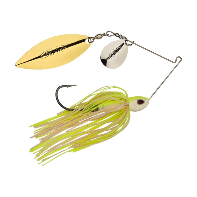Berkley Berkley Power Blade Compact Colorado/Willow Spinnerbait 3/4oz White Chartreuse/Silver + Gold