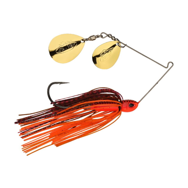 Berkley Berkley Power Blade Compact Double Colorado Spinnerbait 1/2oz Fire Craw/Gold + Gold