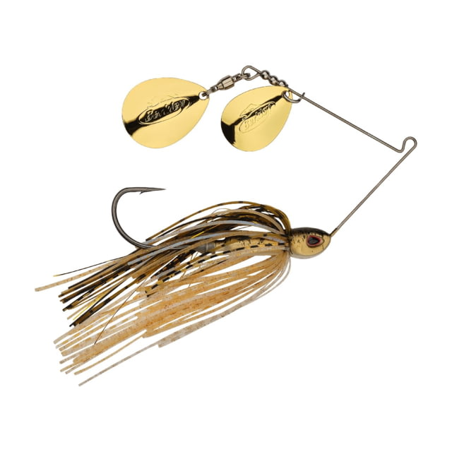 Berkley Power Blade Compact Double Colorado Spinnerbait 1/2oz Golden Shiner/Gold + Gold