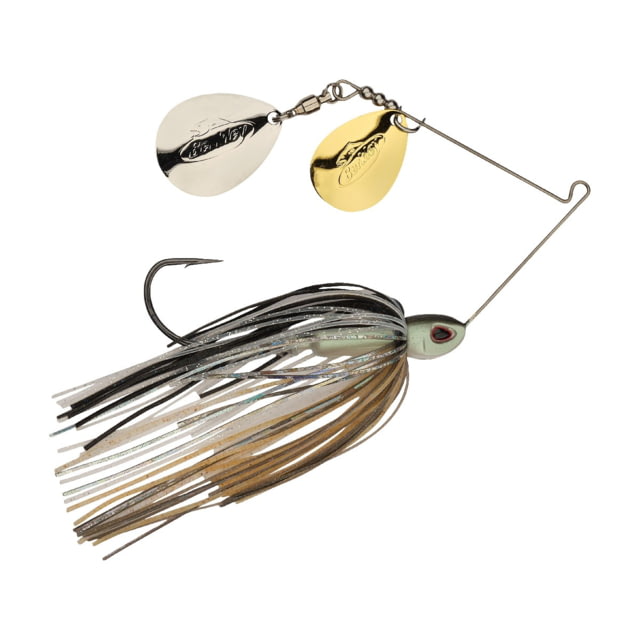 Berkley Berkley Power Blade Compact Double Colorado Spinnerbait 1/2oz Shad Spawn/Gold + Silver