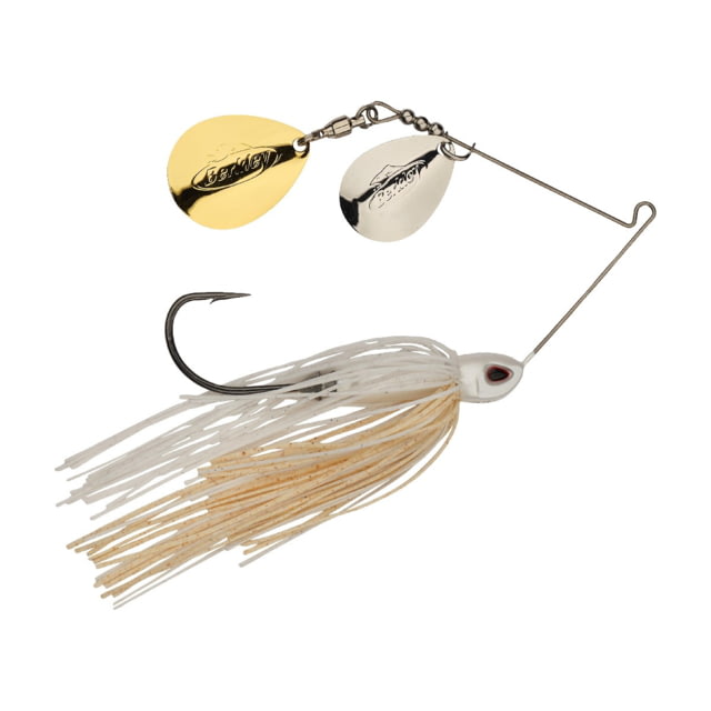 Berkley Berkley Power Blade Compact Double Colorado Spinnerbait 1/2oz White/Silver + Gold