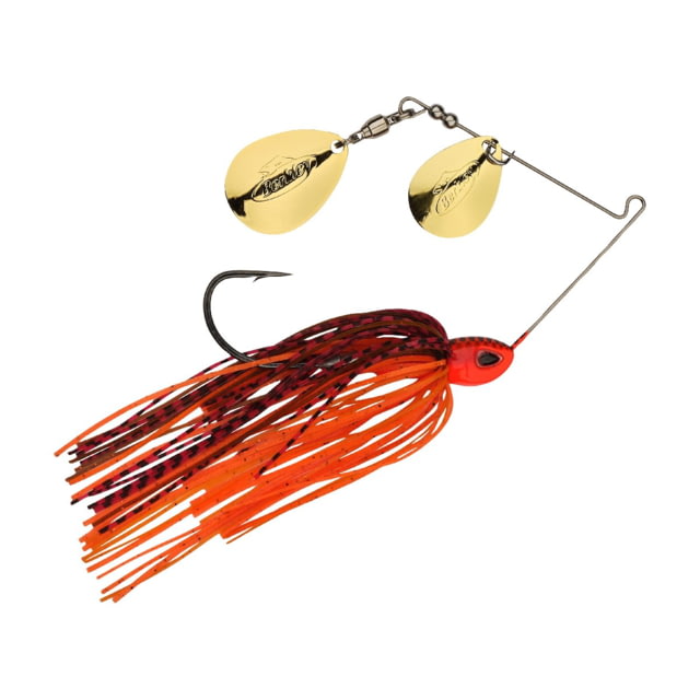 Berkley Berkley Power Blade Compact Double Colorado Spinnerbait 3/8oz Fire Craw/Gold + Gold