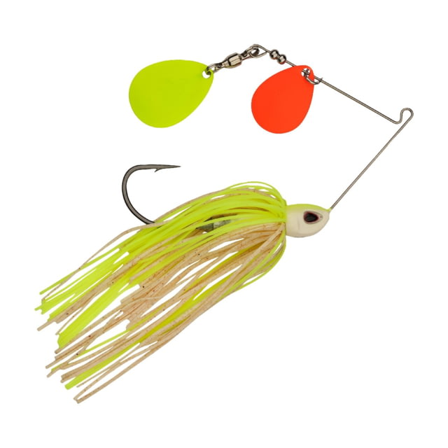 Berkley Berkley Power Blade Compact Double Colorado Spinnerbait 3/8oz White Chartreuse/Orange + Chartreuse