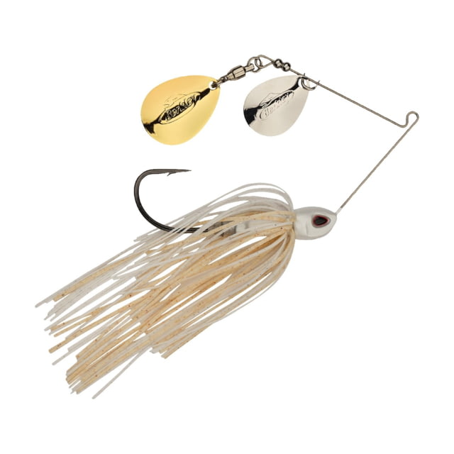 Berkley Berkley Power Blade Compact Double Colorado Spinnerbait 3/8oz White/Silver + Gold