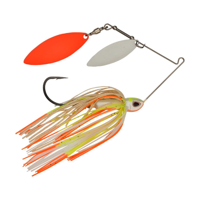 Berkley Berkley Power Blade Compact Double Williw Spinnerbait 1/2oz Coleslaw/White + Orange
