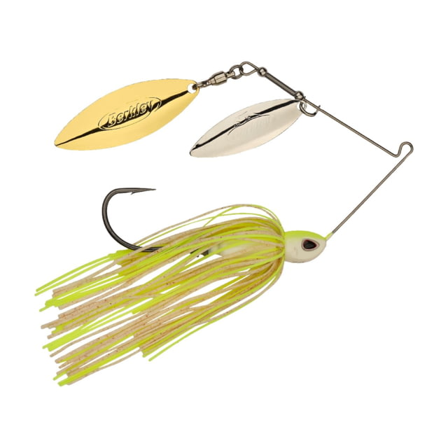 Berkley Berkley Power Blade Compact Double Williw Spinnerbait 1/2oz White Chartreuse/Silver + Gold