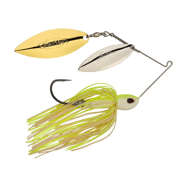Berkley Berkley Power Blade Compact Double Williw Spinnerbait 1oz White Chartreuse/Silver + Gold