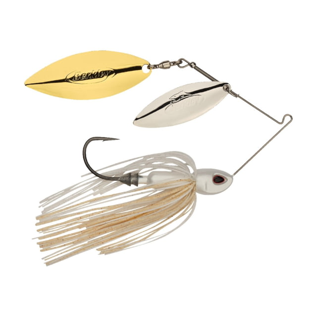 Berkley Berkley Power Blade Compact Double Williw Spinnerbait 1oz White/Silver + Gold