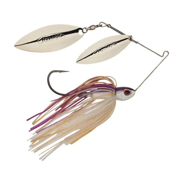 Berkley Berkley Power Blade Compact Double Williw Spinnerbait 3/4oz Purple Rain/Silver + Silver