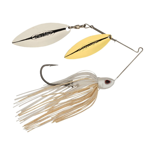Berkley Berkley Power Blade Compact Double Williw Spinnerbait 3/4oz White/Gold + Silver