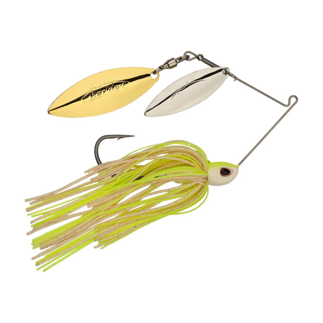 Berkley Berkley Power Blade Compact Double Williw Spinnerbait 3/8oz White Chartreuse/Silver + Gold