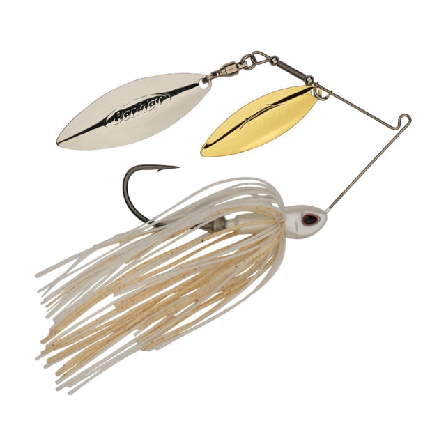 Berkley Berkley Power Blade Compact Double Williw Spinnerbait 3/8oz White/Gold + Silver