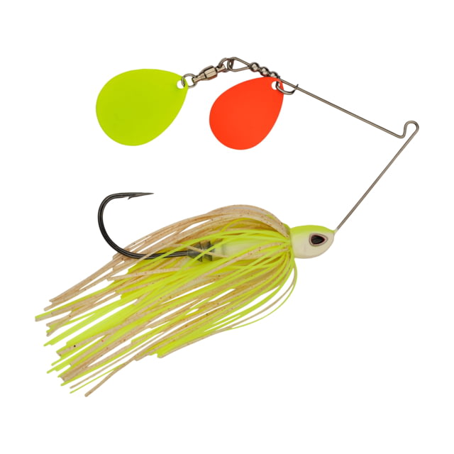 Berkley Power Blade Compact Spinnerbait 1/2 oz Colorado Colorado Painted Kicker White Chartreuse