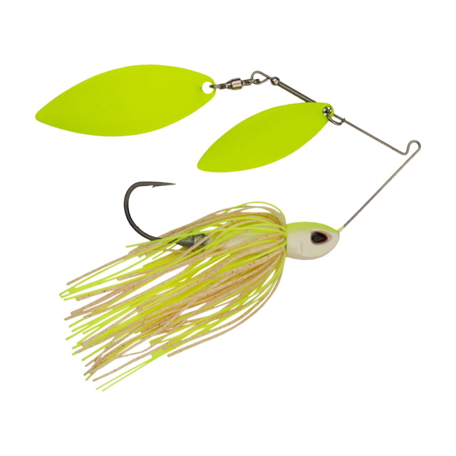 Berkley Power Blade Compact Spinnerbait 1 oz Willow Willow Double Painted White Chartreuse