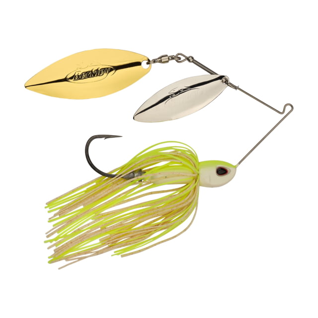 Berkley Power Blade Compact Spinnerbait 1 oz Willow Willow White Chartreuse