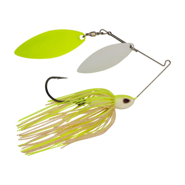Berkley Power Blade Compact Spinnerbait 3/4 oz Willow Willow Double Painted White Chartreuse