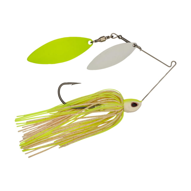 Berkley Power Blade Compact Spinnerbait 3/8 oz Willow Willow Double Painted White Chartreuse