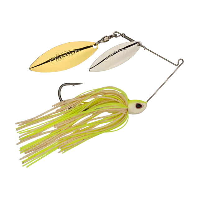Berkley Power Blade Compact Spinnerbait 3/8 oz Willow Willow White Chartreuse