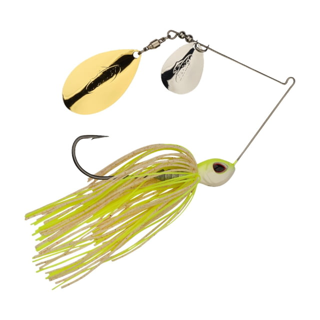 Berkley Berkley Power Blade Standard Colorado/Indiana Spinnerbait 1/2oz White Chartreuse/Silver + Gold