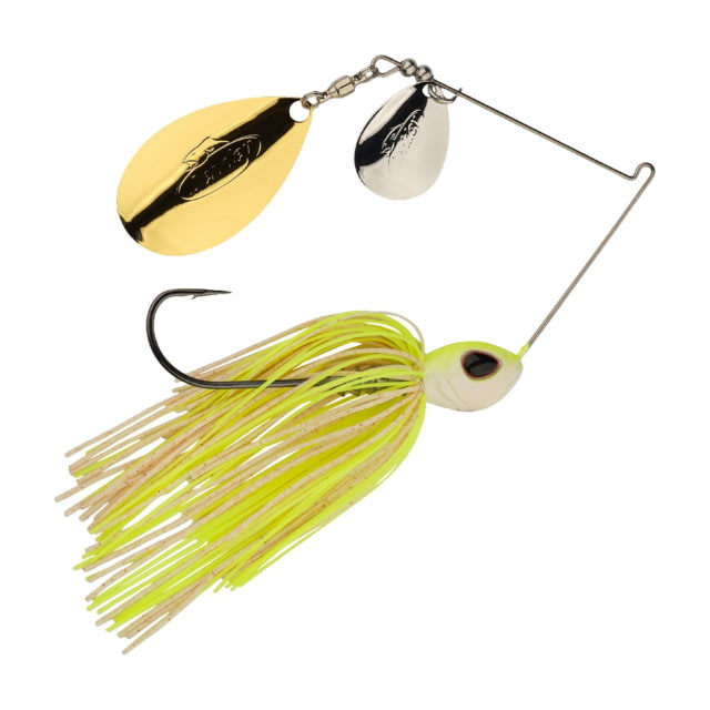 Berkley Berkley Power Blade Standard Colorado/Indiana Spinnerbait 3/4oz White Chartreuse/Silver + Gold