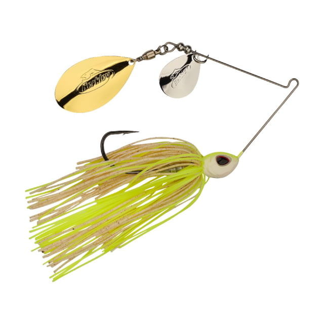 Berkley Berkley Power Blade Standard Colorado/Indiana Spinnerbait 3/8oz White Chartreuse/Silver + Gold