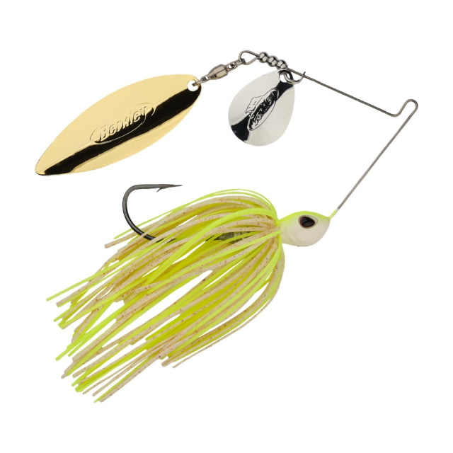 Berkley Berkley Power Blade Standard Colorado/Willow Spinnerbait 1/4oz White Chartreuse/Silver + Gold