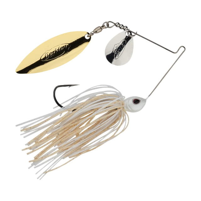 Berkley Berkley Power Blade Standard Colorado/Willow Spinnerbait 1/4oz White/Silver + Gold