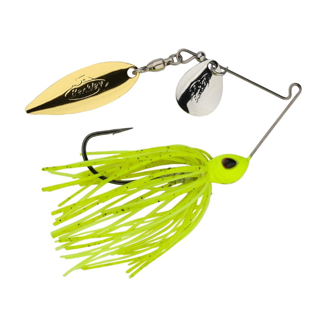Berkley Berkley Power Blade Standard Colorado/Willow Spinnerbait 3/16oz Chartreuse/Silver + Gold