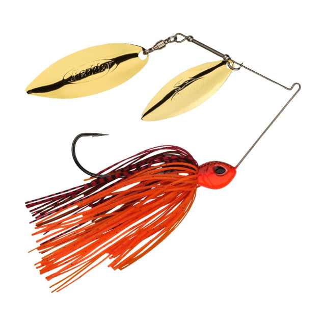 Berkley Berkley Power Blade Standard Double Willow Spinnerbait 1/2oz Fire Craw/Gold + Gold