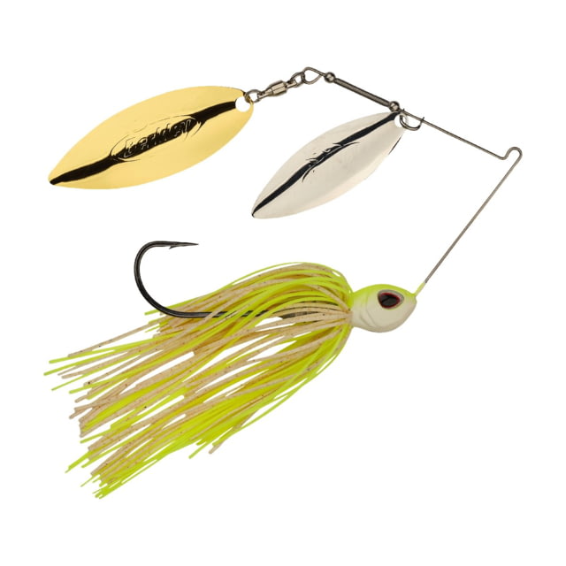 Berkley Berkley Power Blade Standard Double Willow Spinnerbait 1/2oz White Chartreuse/Silver + Gold