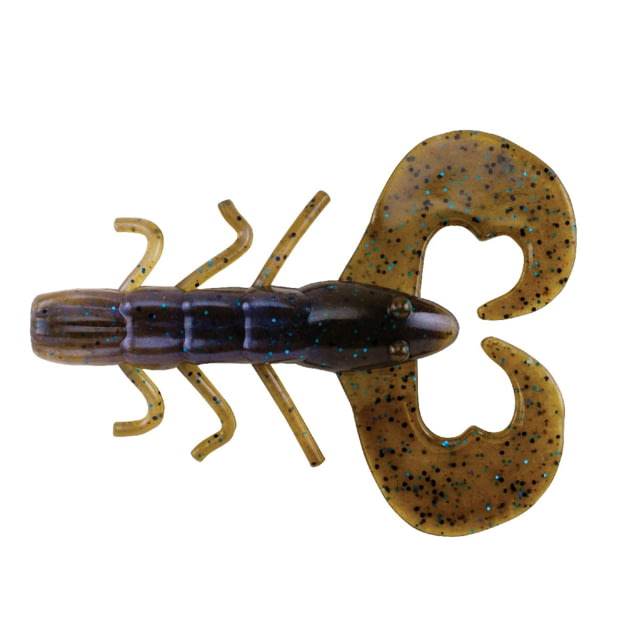 Berkley Berkley PowerBait Chigger Bug Soft Bait 10 3in IKE's Green Pumpkin Blue Flash