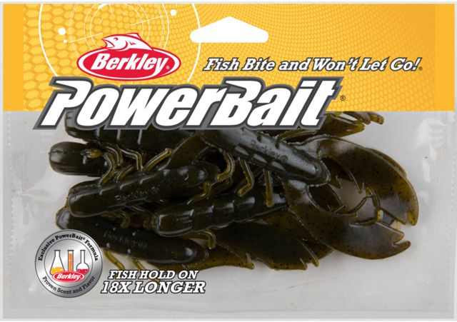 Berkley PowerBait Chigger Craw Lure 4in. Green Pumpkin 178803