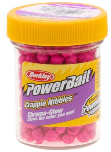 Berkley PowerBait Crappie Nibbles Bait Glow Pink 176359