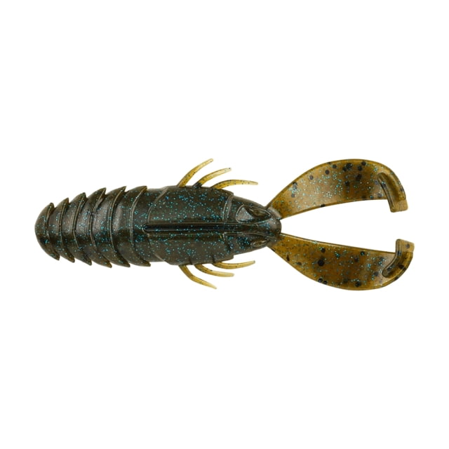Berkley PowerBait Crash Craw Soft Bait 3 1/2in / 9cm Green Pumpkin Blue