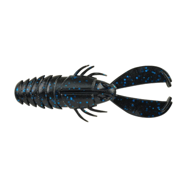 Berkley Berkley PowerBait Crash Craw Soft Bait 4.5in 6 Pack Black Blue Fleck