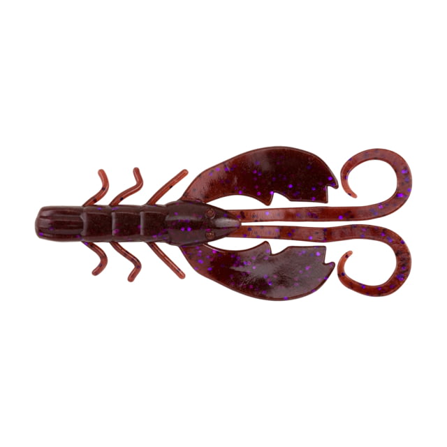 Berkley PowerBait Crazy Legs Chigger Craw Black Red Fleck 3in 1 Bag