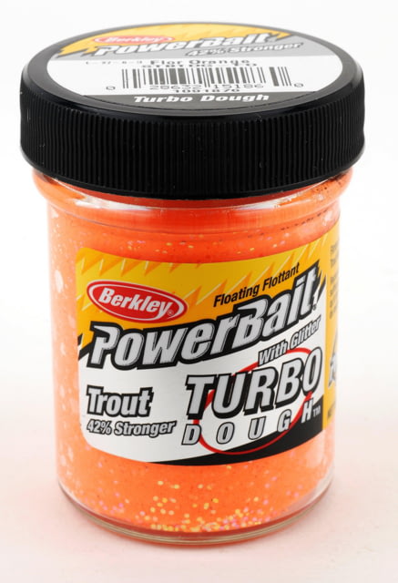 Berkley PowerBait Glitter Turbo Dough Fluorescent Orange