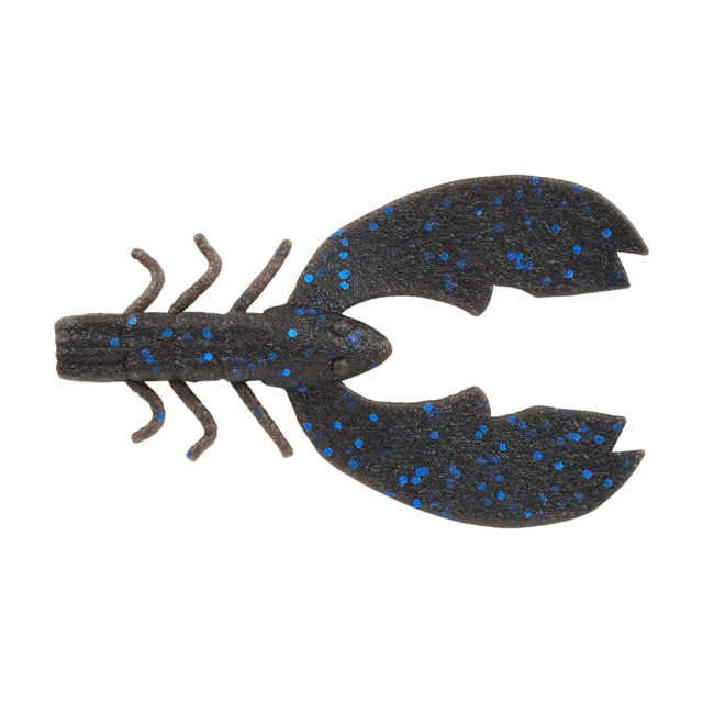 Berkley Berkley PowerBait MaxScent Chigger Craw Soft Bait 3in 8 Pack Black Blue Fleck