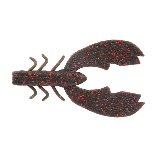 Berkley Berkley PowerBait MaxScent Chigger Craw Soft Bait 4in 7 Pack Black Red Fleck