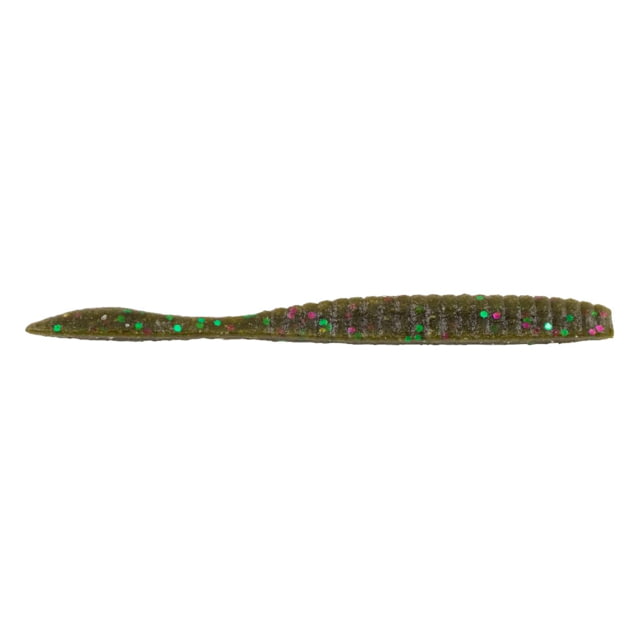 Berkley Berkley PowerBait MaxScent Flat Worm 3.6in 10 Pack Green Pumpkin Party