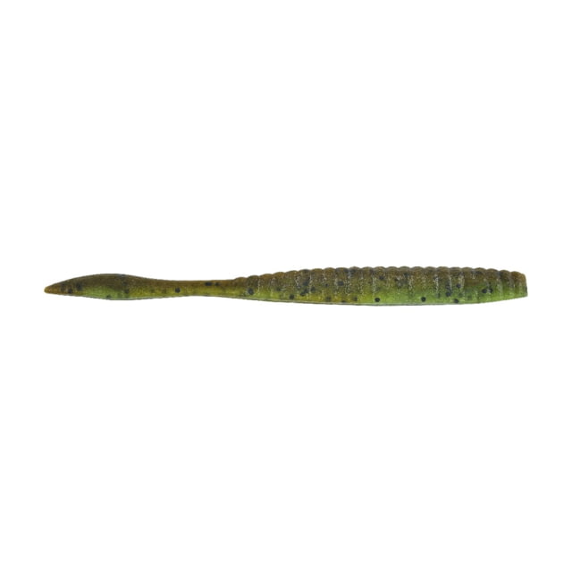 Berkley Berkley PowerBait MaxScent Flat Worm 3.6in 10 Pack Green Pumpkin/Watermelon
