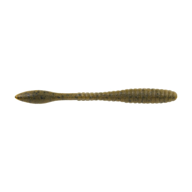 Berkley Berkley PowerBait MaxScent Flat Worm 4.5in 8 Pack Green Pumpkin