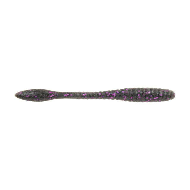 Berkley Berkley PowerBait MaxScent Flat Worm 4.5in 8 Pack Smoke Black Purple