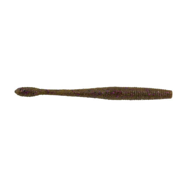 Berkley Berkley PowerBait MaxScent Hit Worm Soft Bait 4.5in 10 Pack Green Pumpkin Purple Fleck